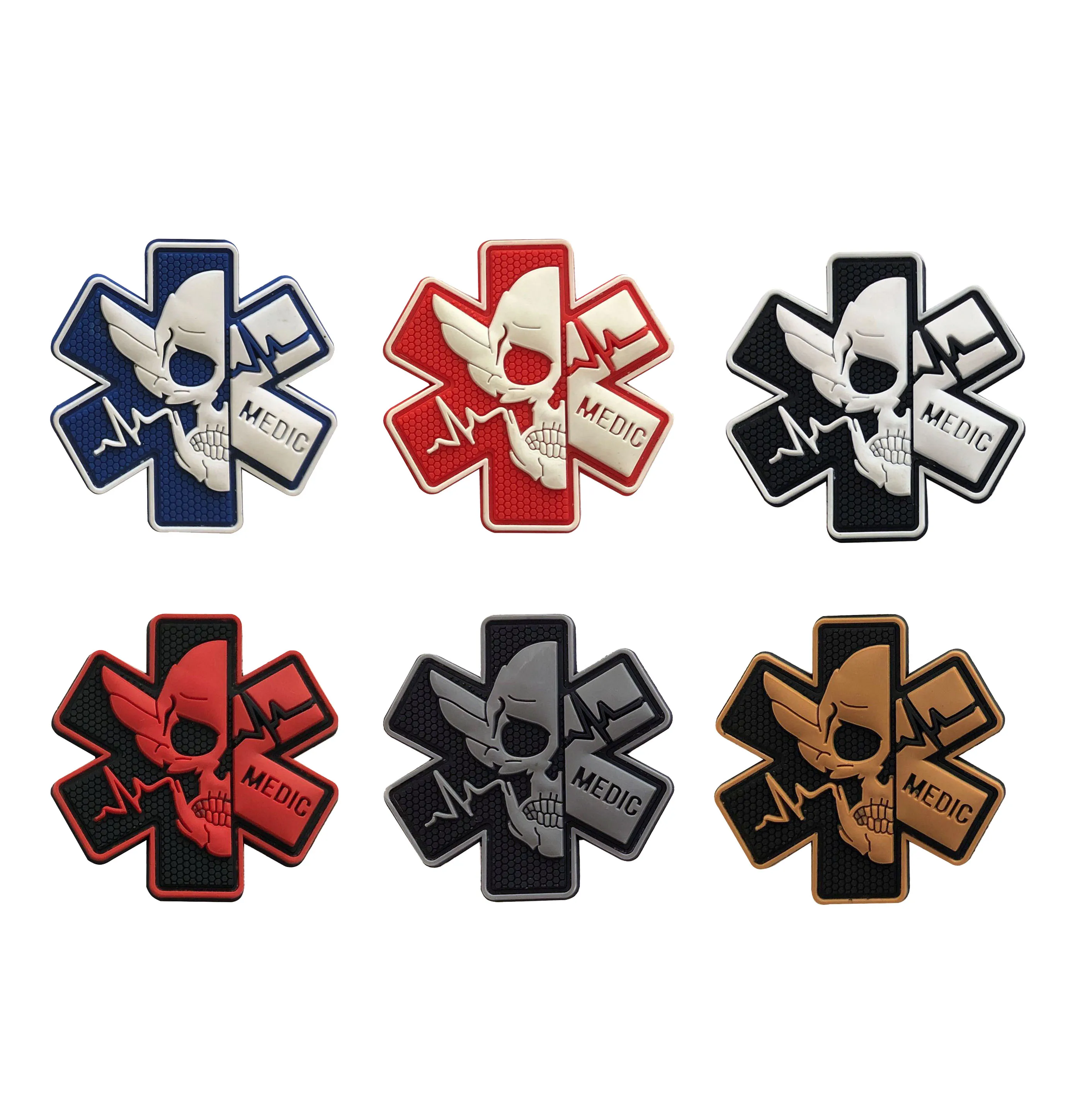 Сувениры тактическая вышивальная нашивка 3D ПВХ медицинские нашивки с черепом