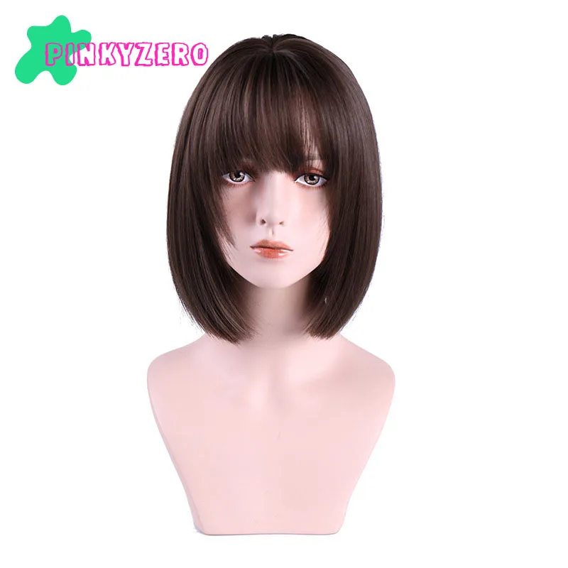 

Прямой парик Bobo в стиле сладкой Лолиты, коричневые челки с бахромой в стиле Харадзюку, Симпатичные синтетические кавайные волосы, на Хэллоу...