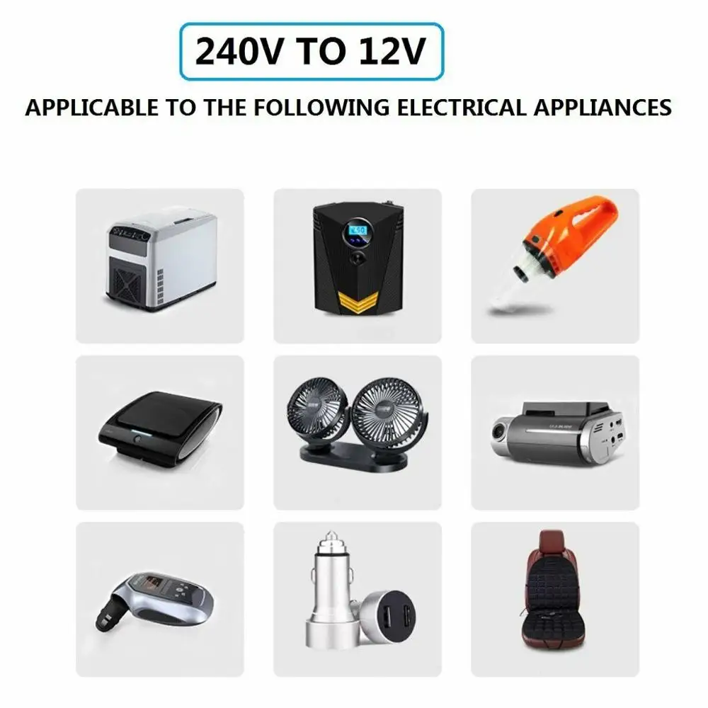 Адаптер питания для автомобильного прикуривателя переменный и постоянный ток 110