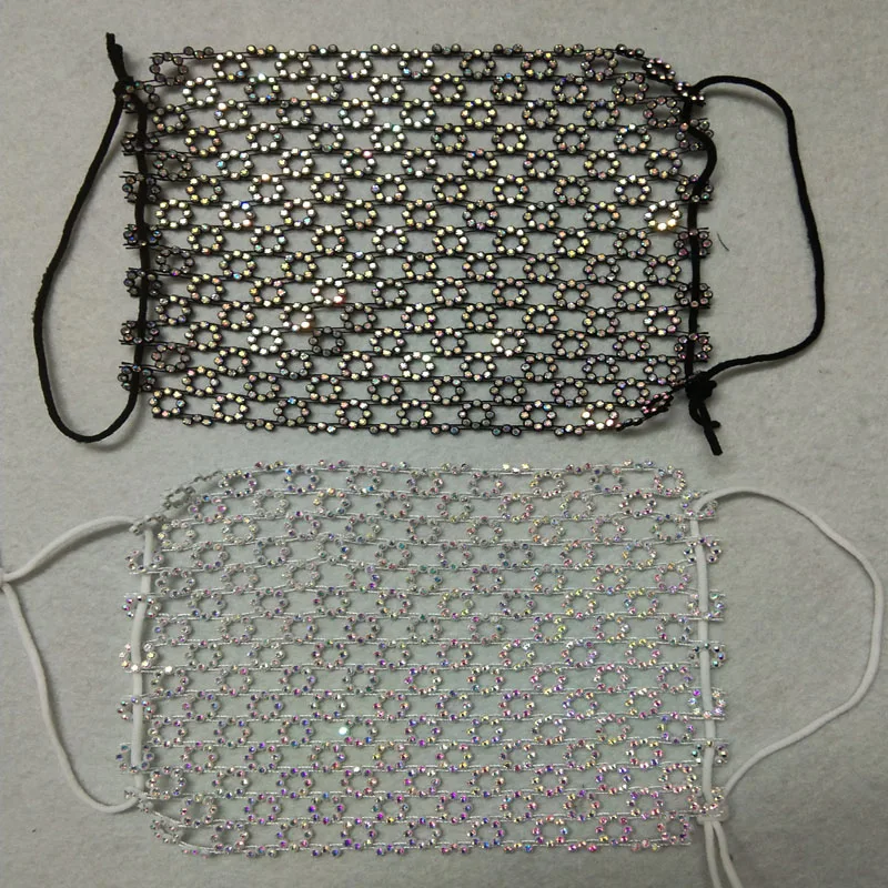 ZYOKRA черный белый цветок в форме бриллианта блестящая ткань со стразами DIY швейный домашний декор