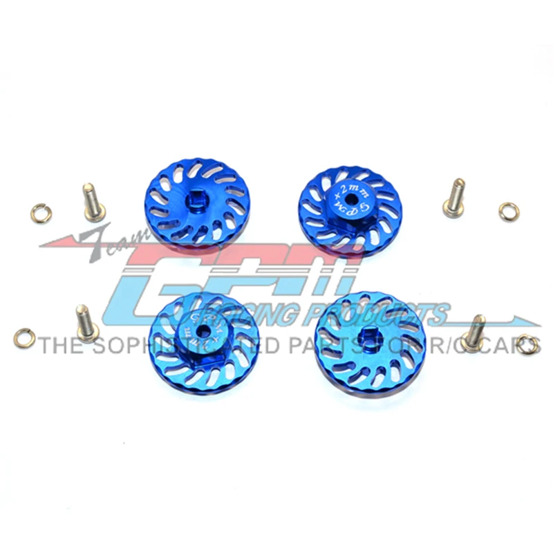 GPM ALUMINIUM WHEEL HEX ADAPTER +2MM WITH BRAKE DISK For TRAXXAS Latrax Teton RC Upgrade