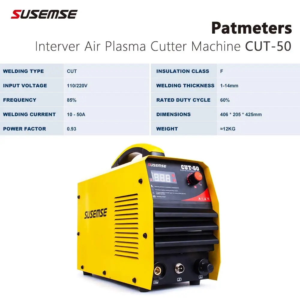 SUSEMSE новая машина плазменной резки CUT50 220V Напряжение 50A плазменный резак с PT31 Бесплатные сварочные аксессуары CUT-50