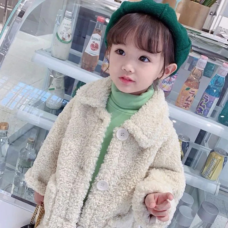 Куртка для девочек плотная Теплая Флисовая детская одежда зимняя куртка