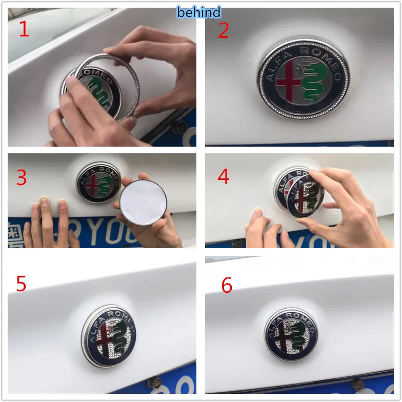 10pcs silvery Color 74mm 7.4cm for ALFA ROMEO giulietta Stelvio diamond Car Logo emblem Badge sticker Mito 147 156 159 166 | Автомобили и