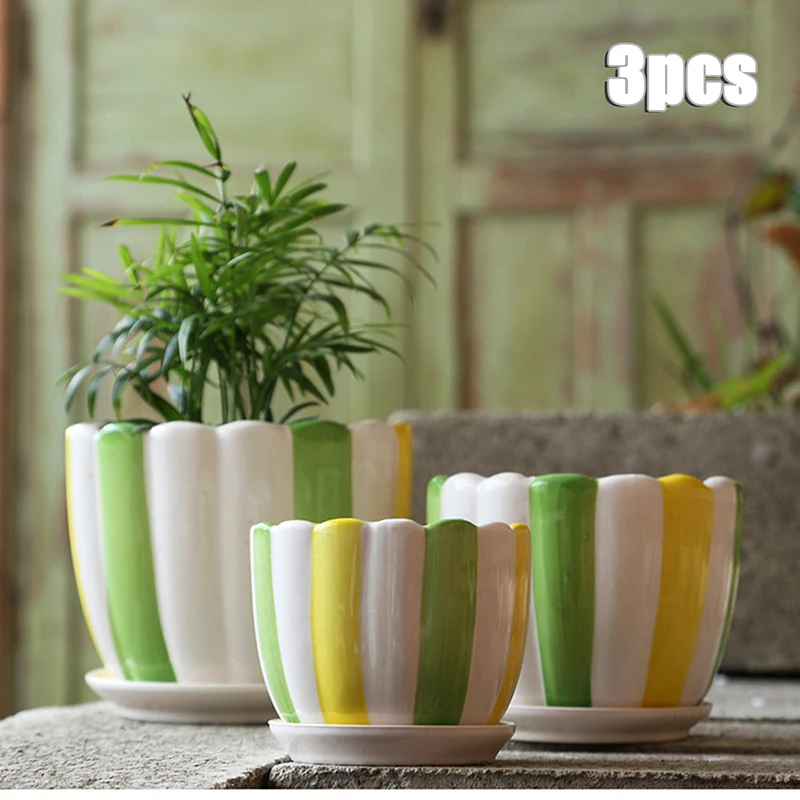 

3Pcs Nordic Minimalist Ceramic Desktop Vase Ornaments Dried Flower Flower Arrangement Creative Art Living Room Vases Decoration