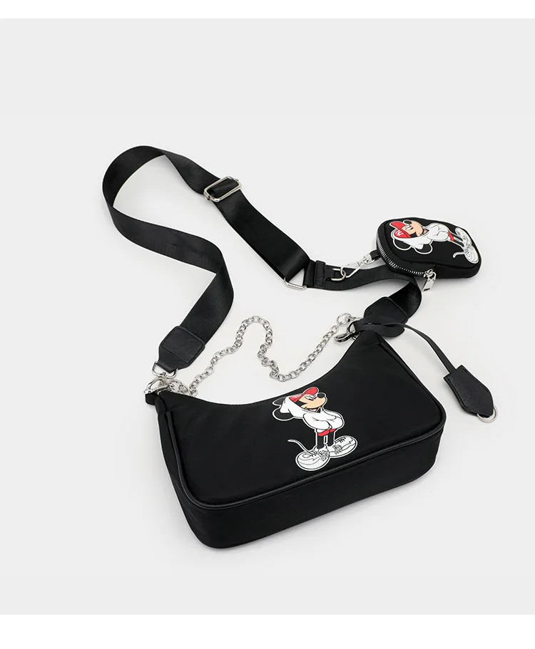 

Disney Cute Mickey Ladies Shoulder Bag Fashion Casual Storage Cosmetic Bag Large Capacity Multifunctional Girl Messenger Bag