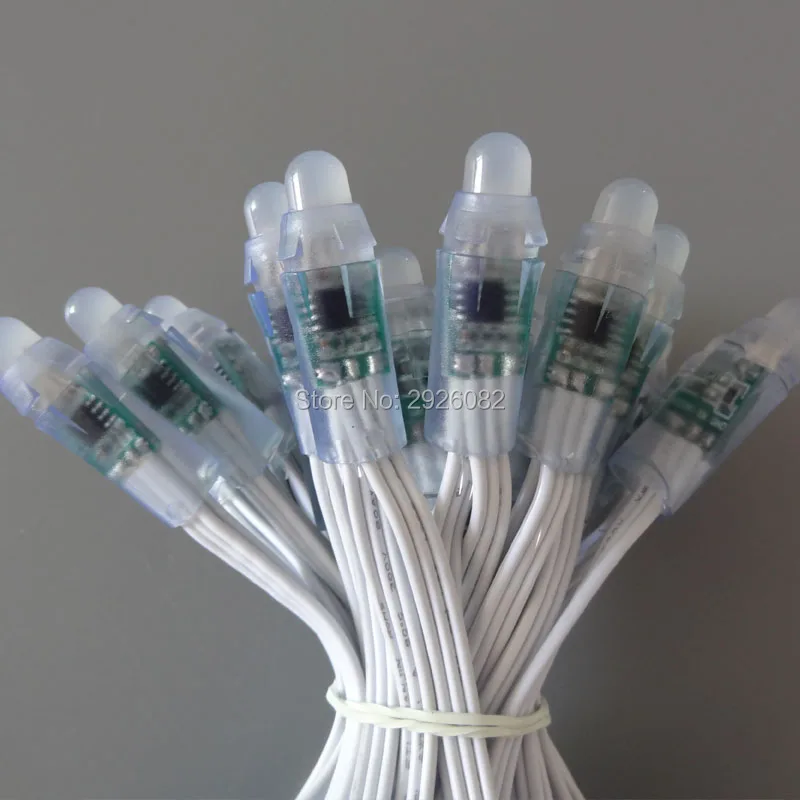 Светодиод 18AWG wire 100 шт./компл. 5 В Модифицируемый пиксельный модуль WS2811 12 мм Узловая