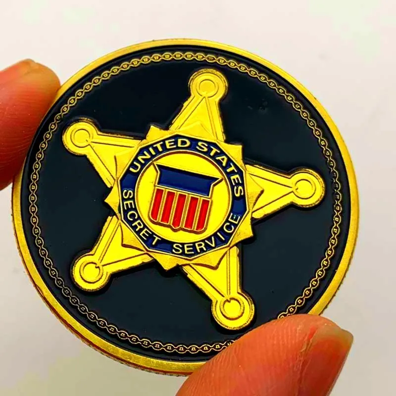 

American Pentagram Gold-plated Commemorative Collectible Coin Gift Lucky Challenge Coin