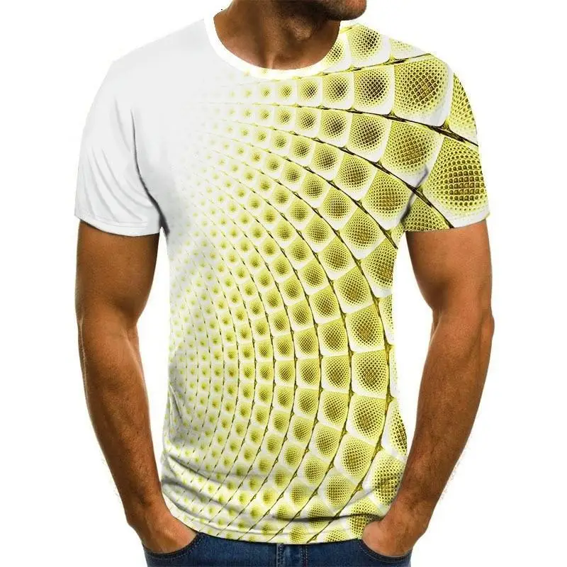 

Summer New Multiple Colour 3d Graphics Print T Shirt Male Female Personalized Fashion Streetwear Casual Shirt