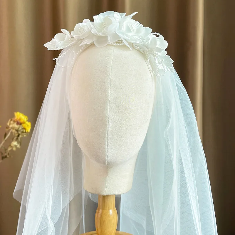 Новое поступление гребень с обрезанными краями белая Цветочная Длинная