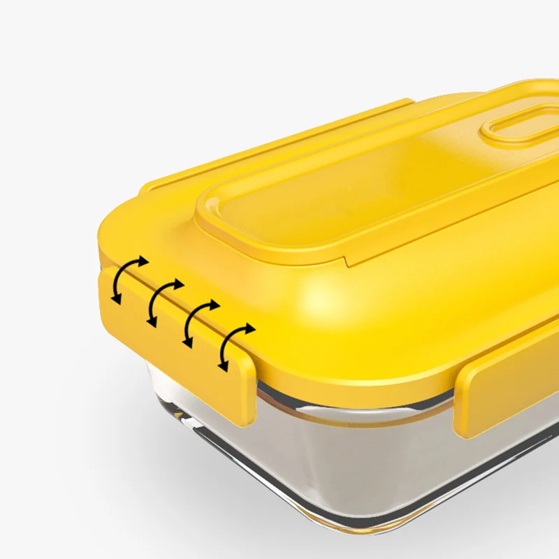 Стеклянный контейнер Bento в японском стиле Портативный Ланч-бокс для детей и