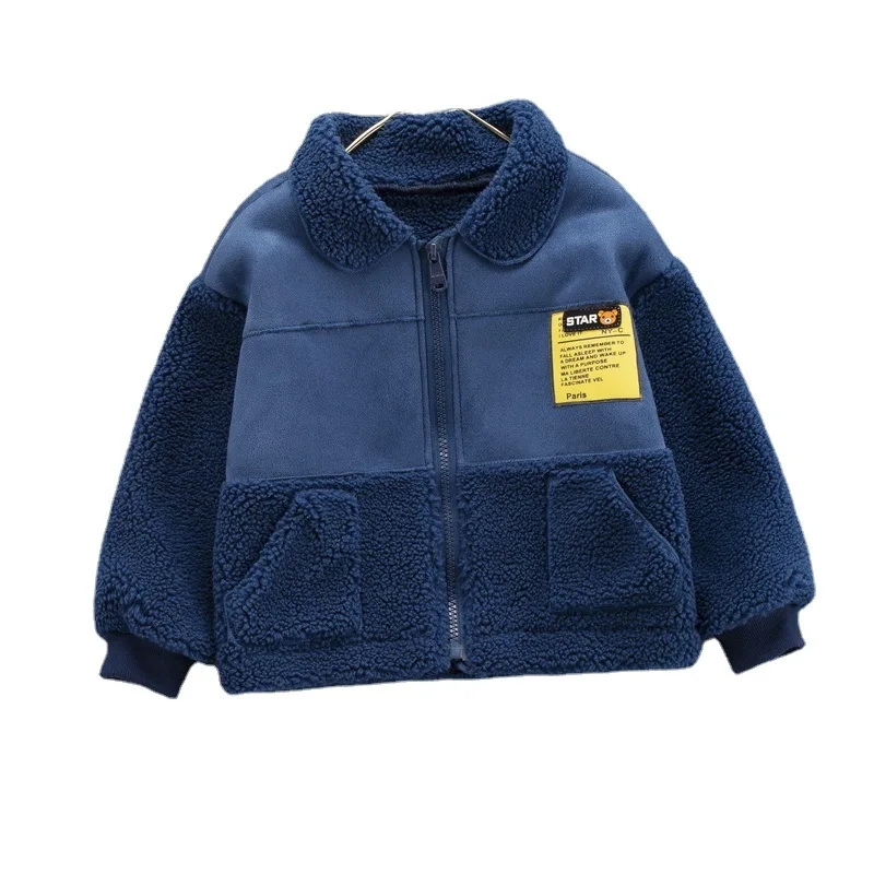 

Children Thick Lamb Velvet Coat Baby Autumn Winter Fashion Clothing For Girls Boys Casual Jacket Infant Kids Outerwear