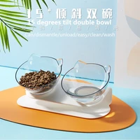 non slip double cat bowl dog bowl with raised stand pet supplies cat water bowl cat food bowls for dog feeder pet products
