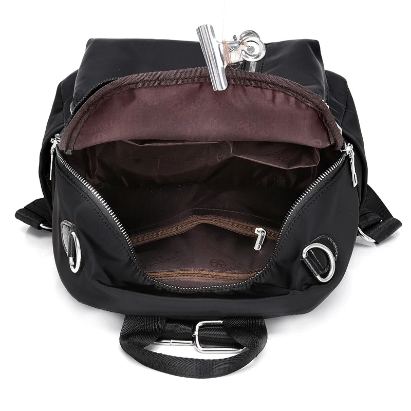 

2021 Hot Korean Version of Nylon Waterproof Backpack Outdoor Travel Large Student Bags