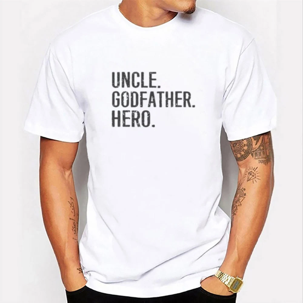 

2021 Summer Men Tshirts Cool Design Streetwear Top Clothes Male Print Godfather Sleeve O-neck Casual Funny Graphic T Shirts
