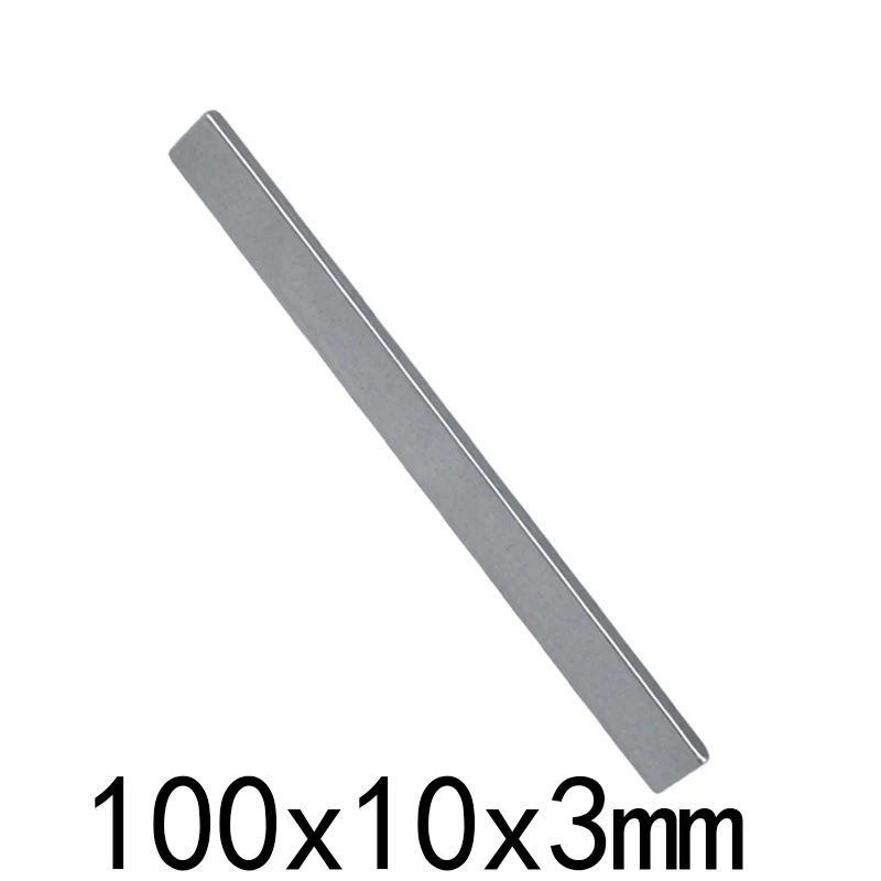 

1/2/5PCS 100x10x3 mm NdFeB Super Strong Neodymium Magnet Block Permanent Magnet Powerful Magnets N35 Magnetic 100*10*3mm