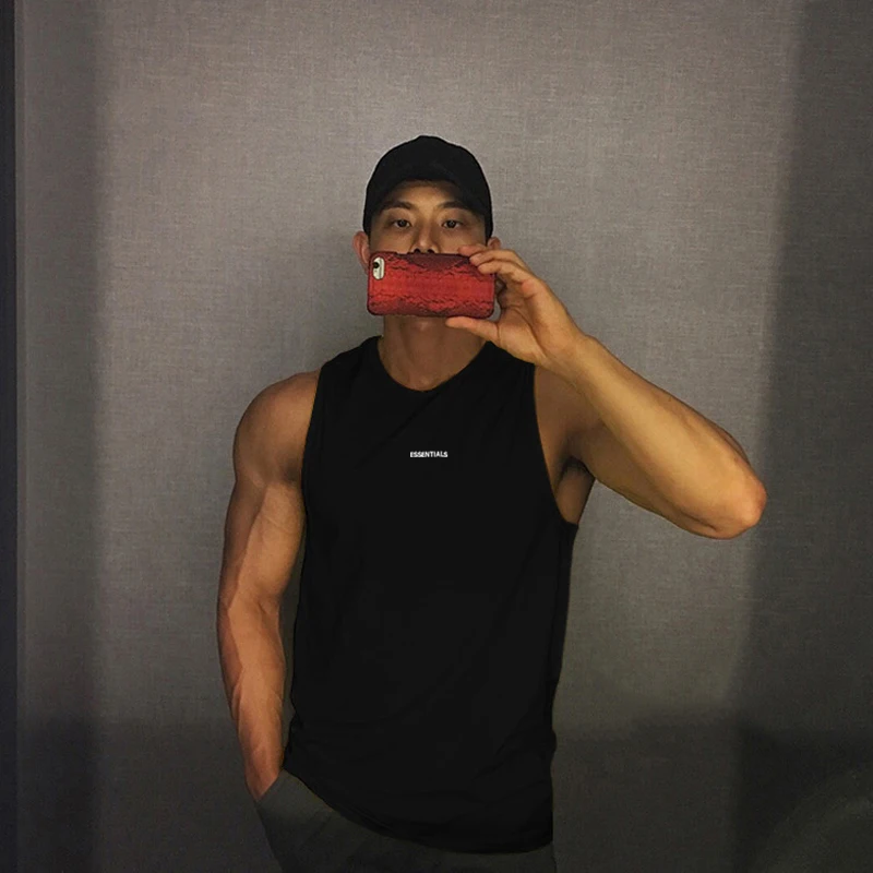 

2021 Summer Sleeveless Quick-Drying Vest Male Brothers Gym Running Training Breathable Plus Size Muscle Sports T-Shirt