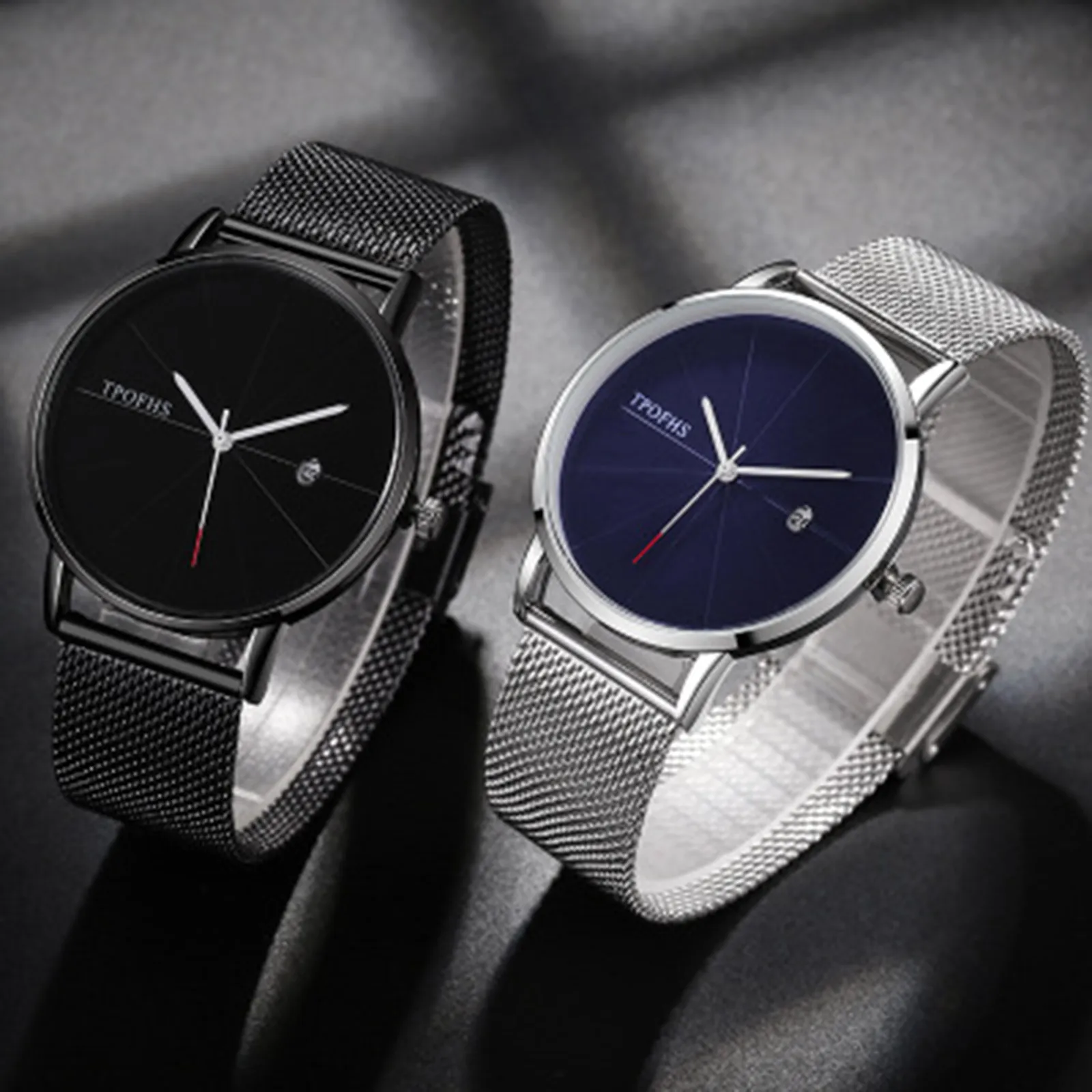 

Minimalist Watch Men Quartz Watch Fashion Luxury Business Watch Stainless Steel Band with Calendar Relogio Masculin