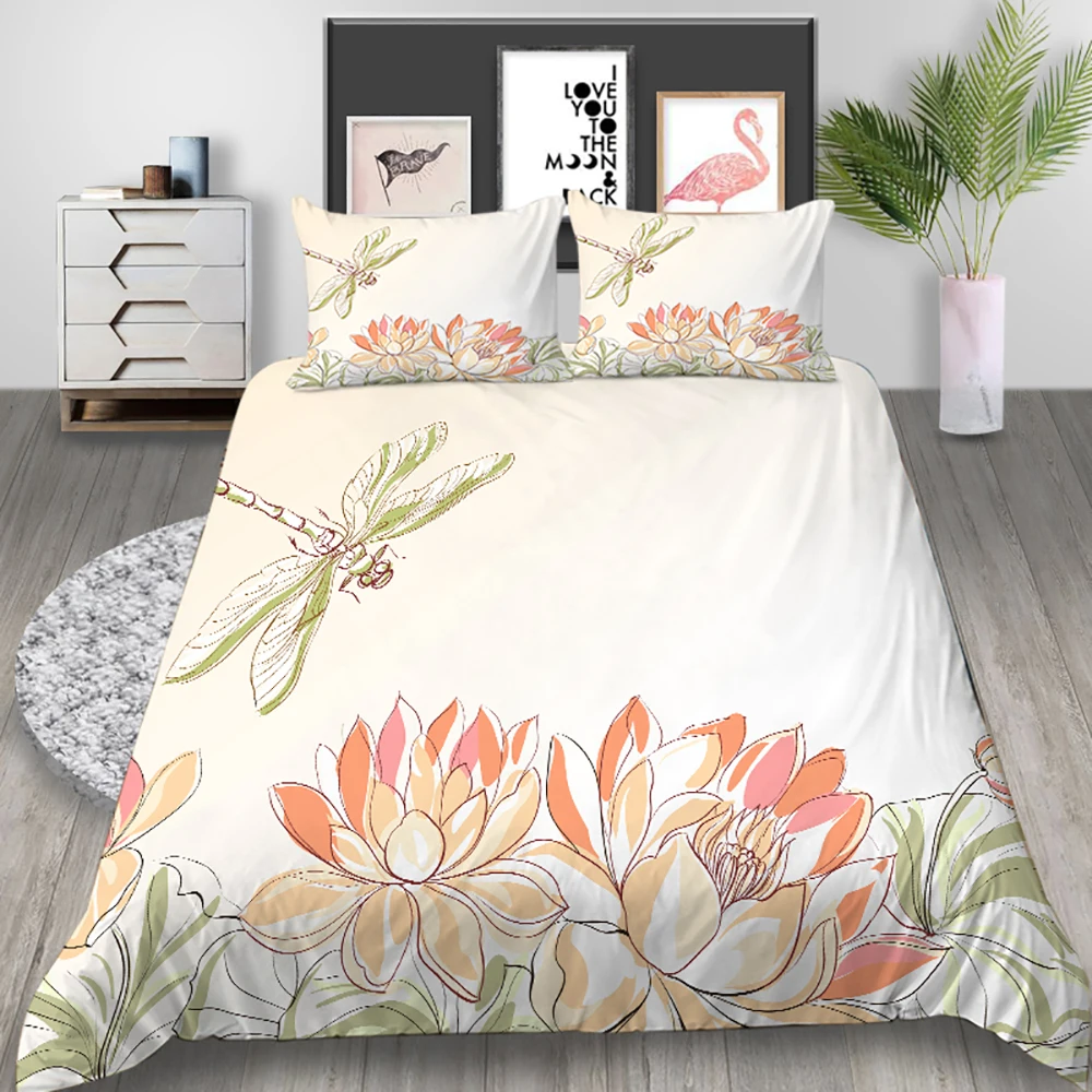 Beige Bedding Set Thumbedding клен постельное белье с узором из листьев комплект King Размеры простой художественный пододеяльник для двуспальной кровати близнец полный двойной один уникальная дизайнерская кровать набор - Цвет: Beige Bedding Set
