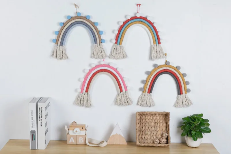 ZENGIA INS скандинавский домашний тканый Радужный гобелен хлопковые ручные