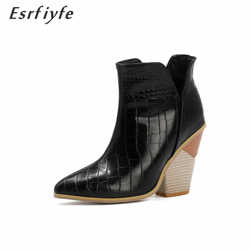 

ESRFIYFE/Новинка 2020 года; Женские ботильоны; Сезон осень-зима; Обувь с острым носком, украшенная камнями; Женская обувь для свадебной вечеринки; ...
