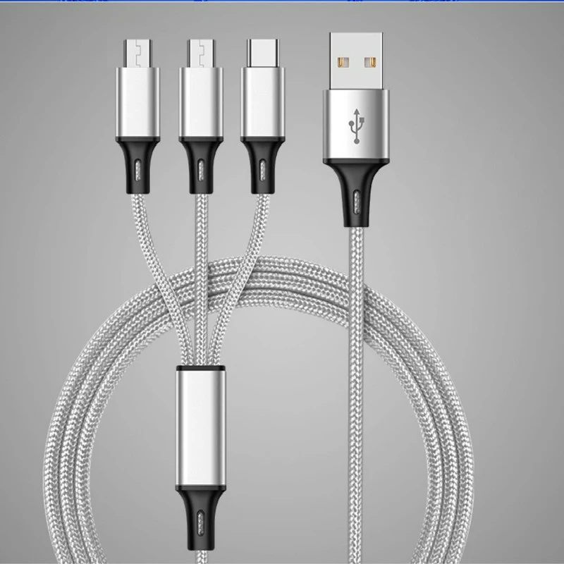 Кабель для зарядки Micro USB/Type-C 1 м портативный 2.8A Iphone X Samsung Galaxy Note 9 Redmi 8 | Мобильные