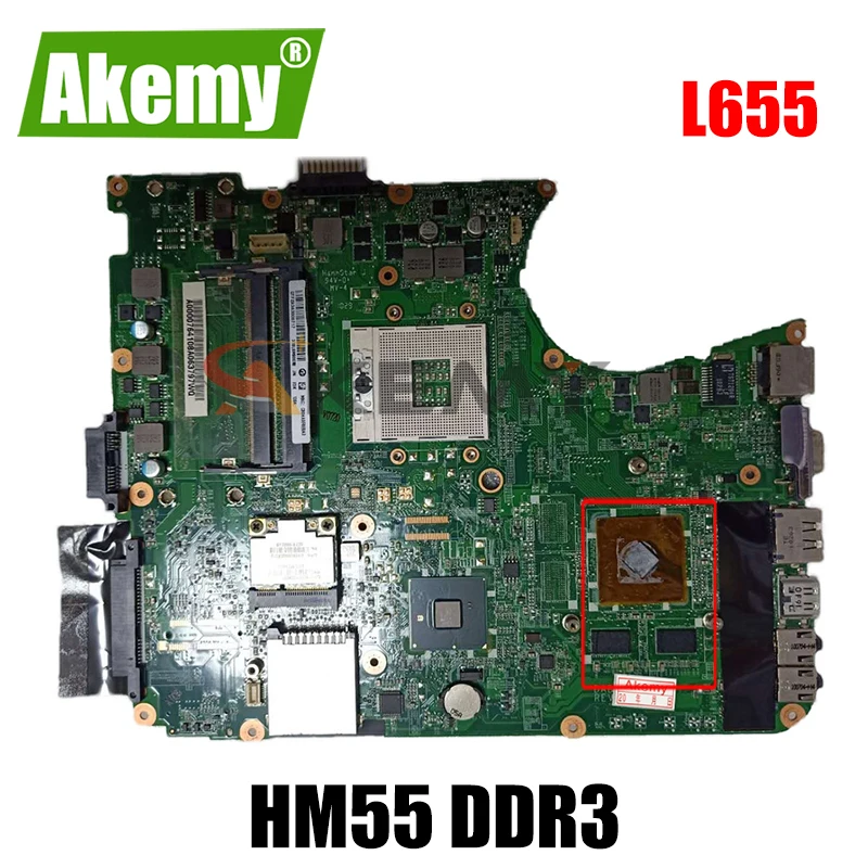Материнская плата AKEMY A000076410 DABL6DMB8F0 для ноутбука toshiba satellite L655 материнская HM55 DDR3
