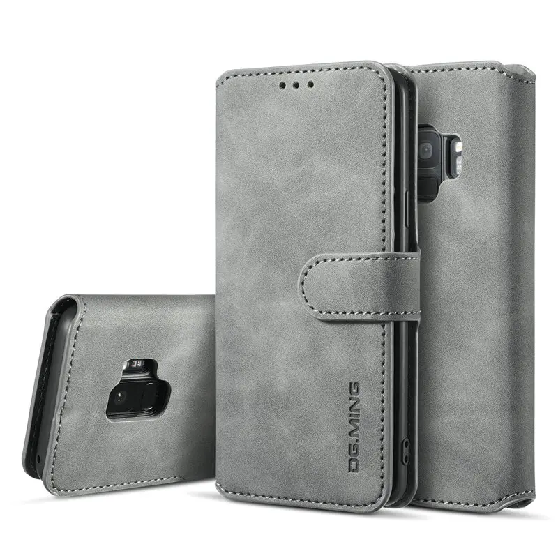 Чехол книжка из искусственной кожи в стиле ретро для Samsung Galaxy Note 10 8 9 S8 S9 S10 Plus A6 A7 A8