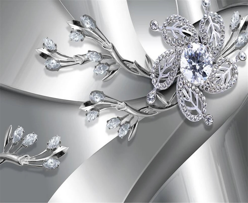 Beibehang большой пользовательский настенный бумажный крутой металлический Фотофон