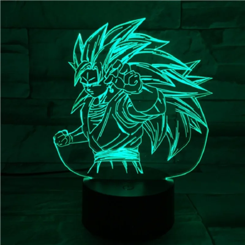 Dragon Ball Z мультфильм Saiyan ночник USB светодиодный 3D многоцветный декоративный Настольный светильник освещение мужской подарок для мальчика спальня Рождество