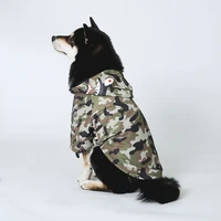 fashion camouflage dog raincoat jumpsuit rain coat for dogs pet cloak labrador waterproof golden retriever shark pattern jacket
