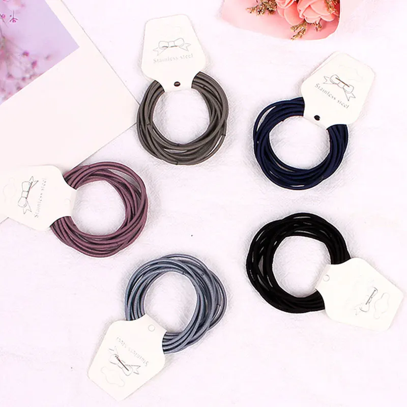 10 шт./лот аксессуары для волос женские резинки эластичная резинка повязка на