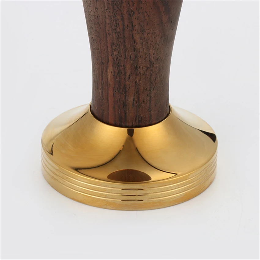 58 мм кофе тампер твердые деревянные ручки порошок молоток 304 нержавеющая сталь