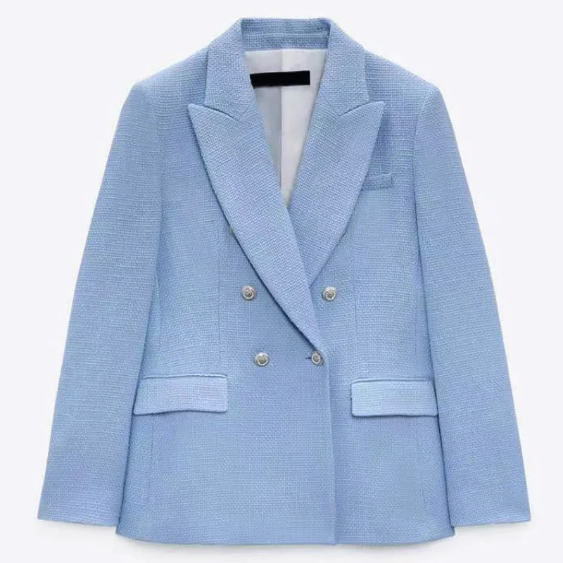 

Zaahonew new female spring fashion 2021 office blazer double breasted for women.