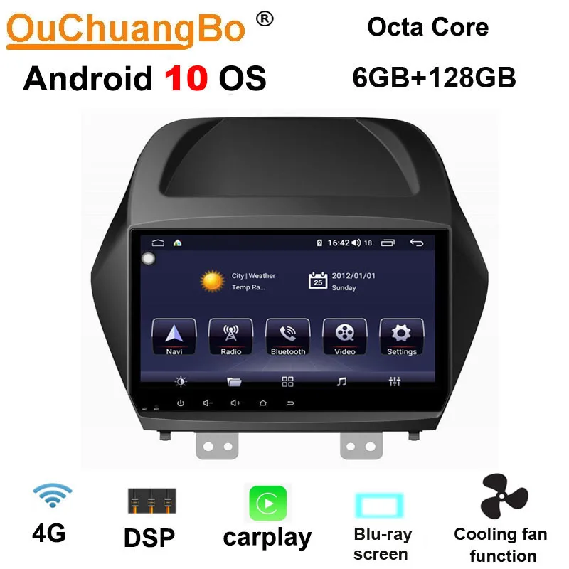 Ouchuangbo Автомагнитола с gps радио медиа для hyundai ix35 2009 2015 carplay DSP Разделенный экран 8