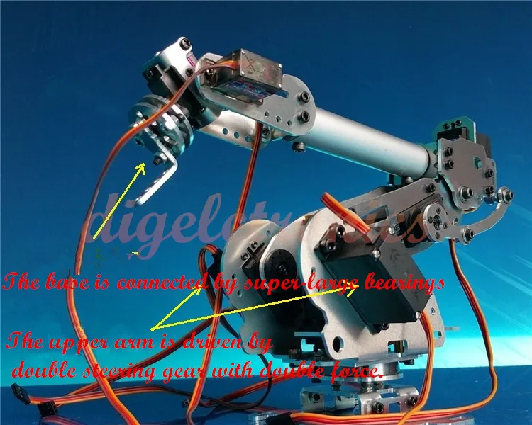 Обновление 6Dof Механическая Роботизированная рука Metel подшипник рука коготь с MG996R Сервоприводы для Arduino DIY манипулятор RC робототехническая рамка