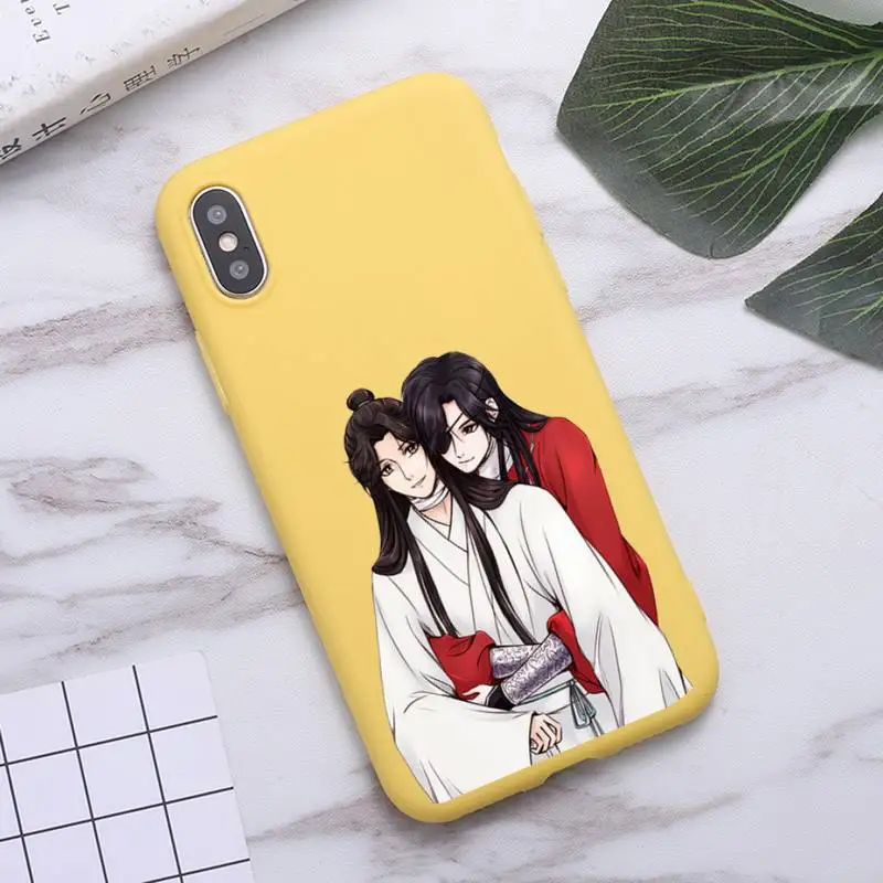 

Tian Guan Ci Fu anime Phone Case Candy Color for iPhone 6 7 8 11 12 s mini pro X XS XR MAX Plus