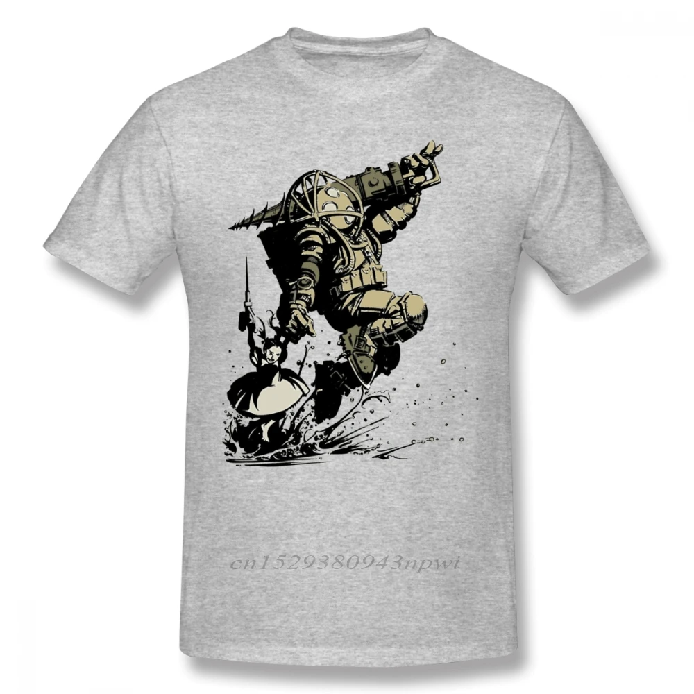 Классическая игра Big Daddy Bioshock футболка для Для мужчин 3D графический принт Crewneck Homme