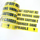 Предупреждающая лента с отметками, креативная предупреждающая опасность, предупреждение, хрупкие ленты, предупреПредупреждение ющие клейкие ленты для украшения, 2,4 см * 25 м