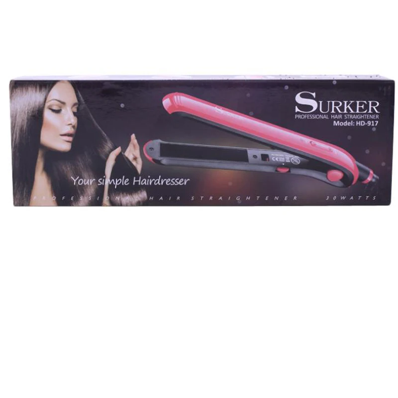 

Surker electric hair straightener HD-917 portable size hair straightener hair care titanium plate ceramic coated plate