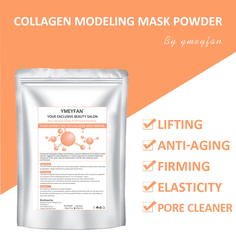 Wholesale DIY SPA Organic Collagen Powder Mask Peel Off Jelly Mask Moisturizing Firming Anti-Aging Modeling Mask Powder 1000G