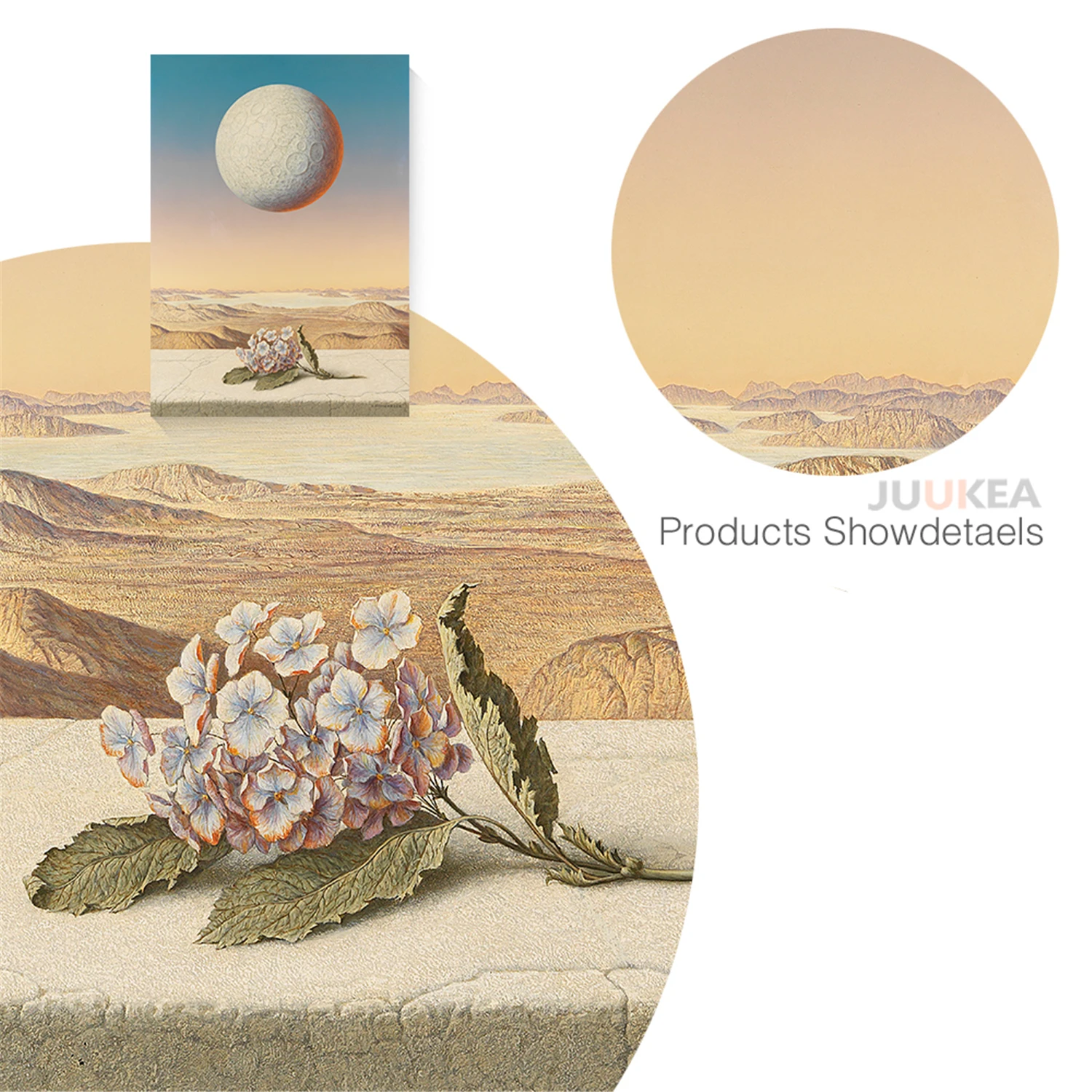 Современные сюрреалистические Холст Книги по искусству печати картина мира за