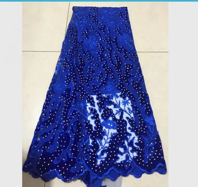 Африканская кружевная ткань 2019 Высококачественная с блестками французский