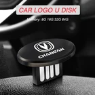 Флэш-накопитель Mini U Disk с логотипом автомобиля, USB-накопитель, аксессуары для Changan CS75, CS35, CS15, CS95, RAETON, CX70, CS55, EADO, CX20, CS15EV, Alsvin