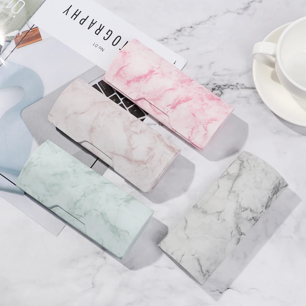 Новинка 2020 1 шт. портативный магнитный Чехол для очков мраморные очки с узором