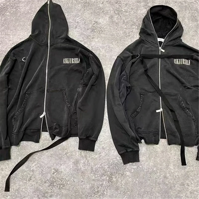 Винтажная толстовка с капюшоном ASKYURSELF для мужчин и женщин лучшее качество 1:1 на
