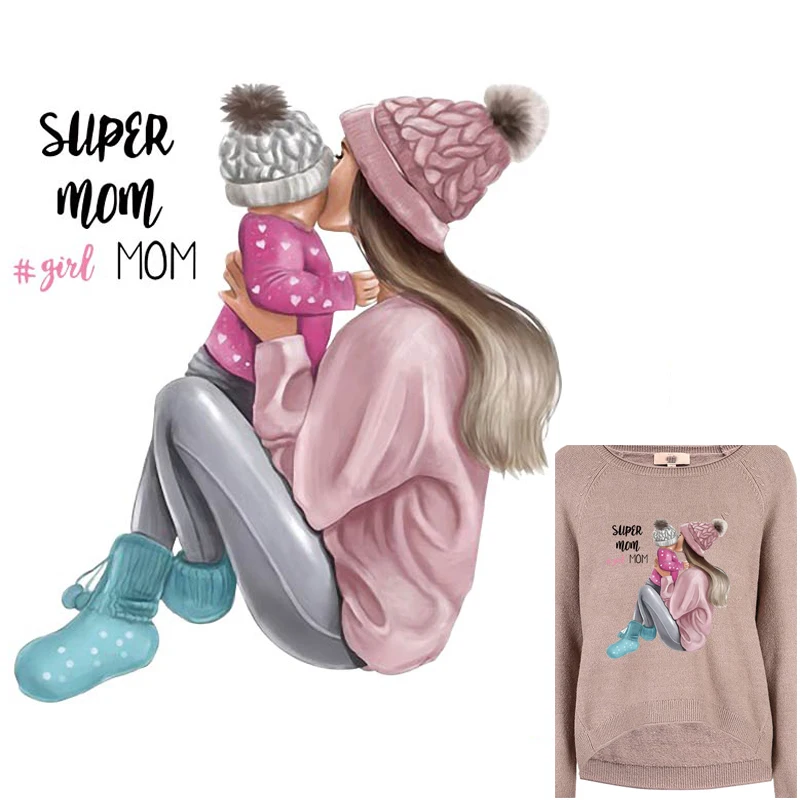 Термотрансферные наклейки для мам и малышей модные термотрансферные нашивки