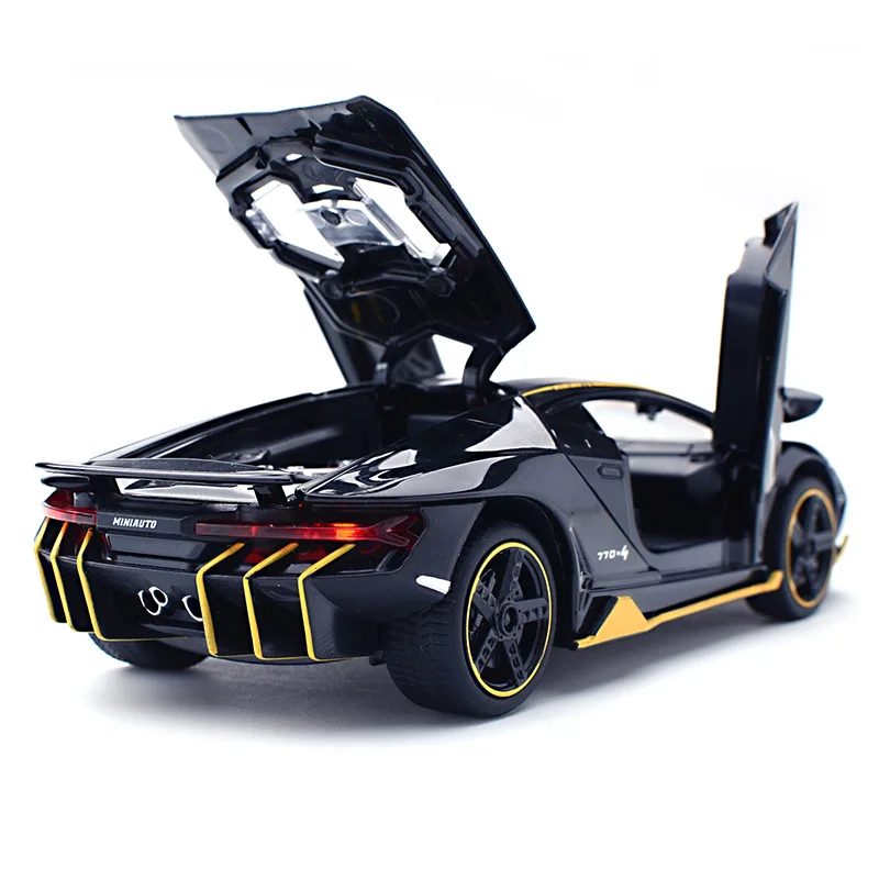 1:32 литая спортивная машина Centenario черная высокий симулятор металлическая модель
