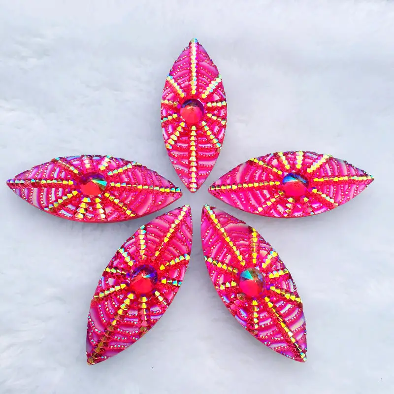 DIY AB кабошоны из смолы в форме конского глаза кристаллы 32 шт./лот 20*50 мм-B843*4 | Дом и