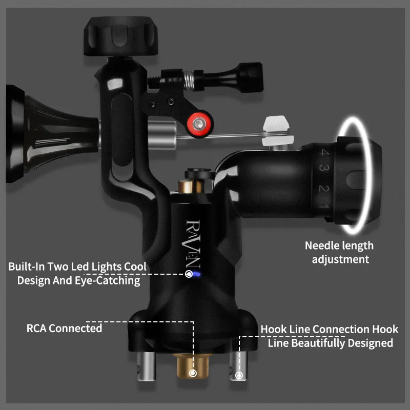 Ворон роторная тату машина одно касание хит регулятор прямой привод мощная